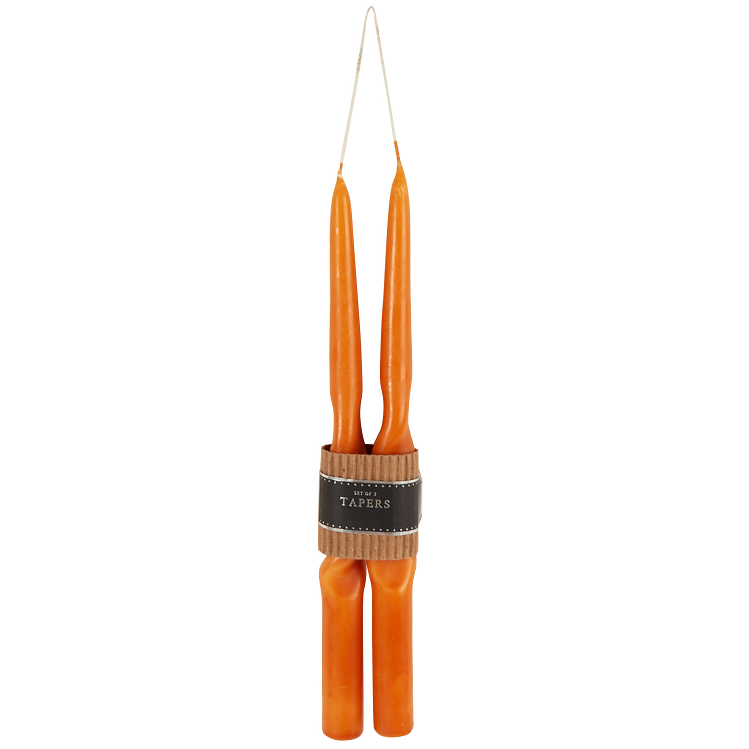 Set of 2 Jewel Twist Taper Candles - Green, Orange, or Red Image 1