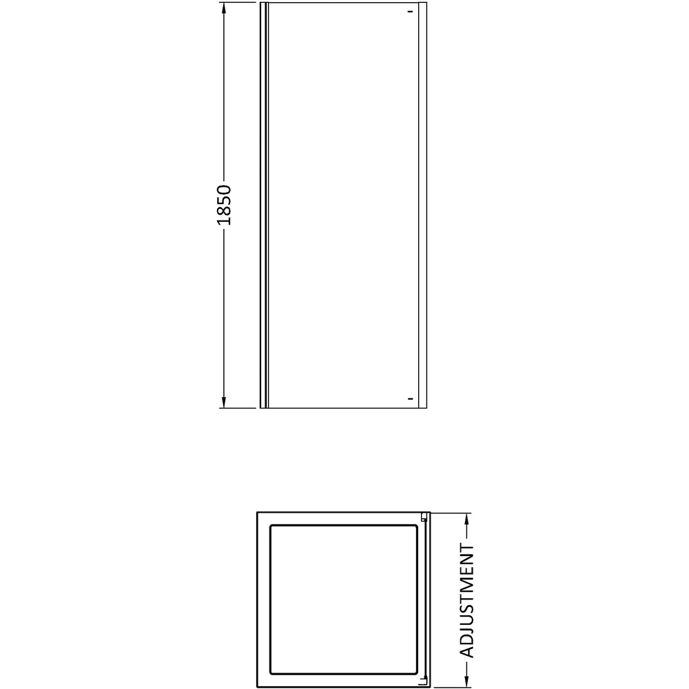 nuie Chrome Side Panel 700mm Image 2