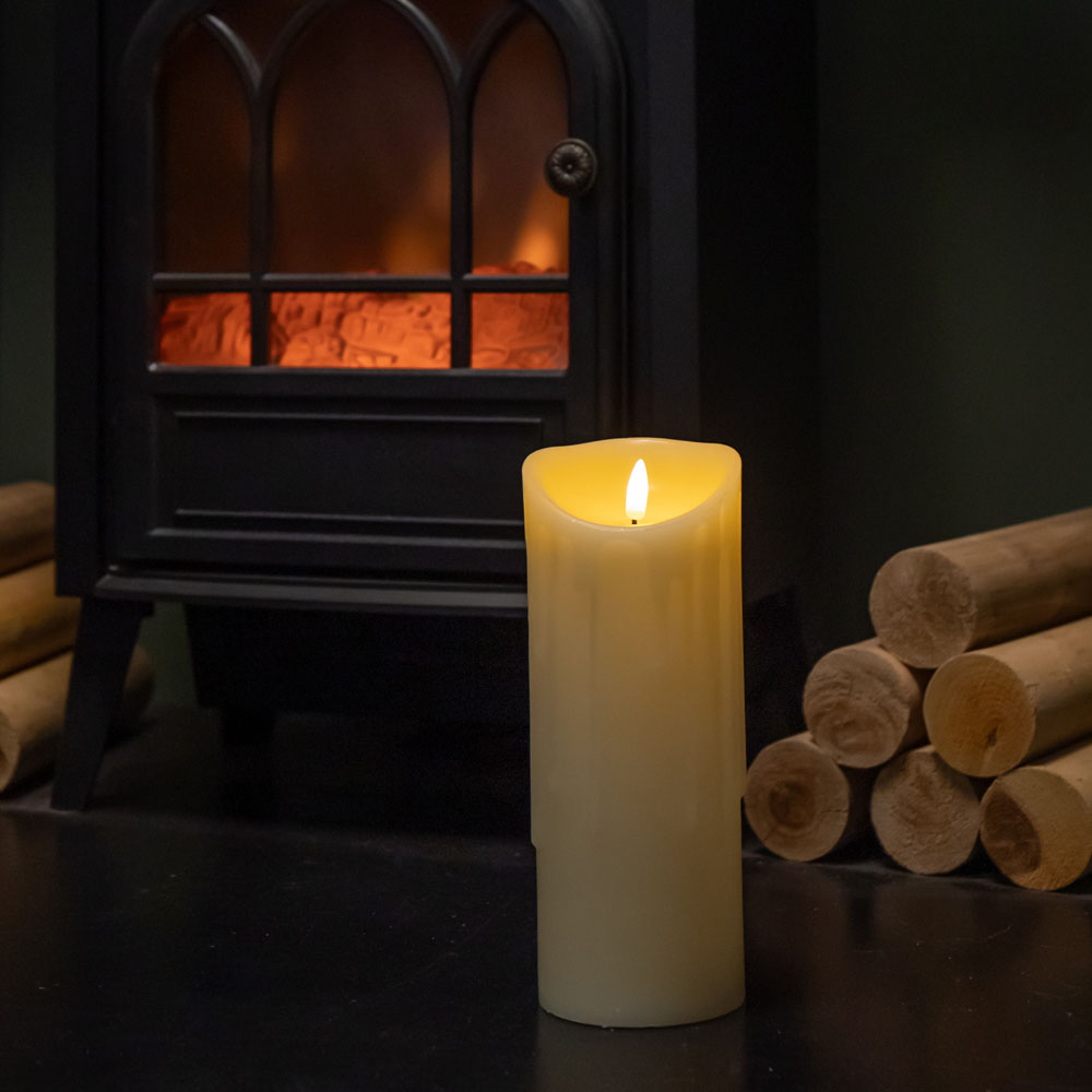 Samuel Alexander LED Flickabrights Melted Edge Candle 23cm Image 7