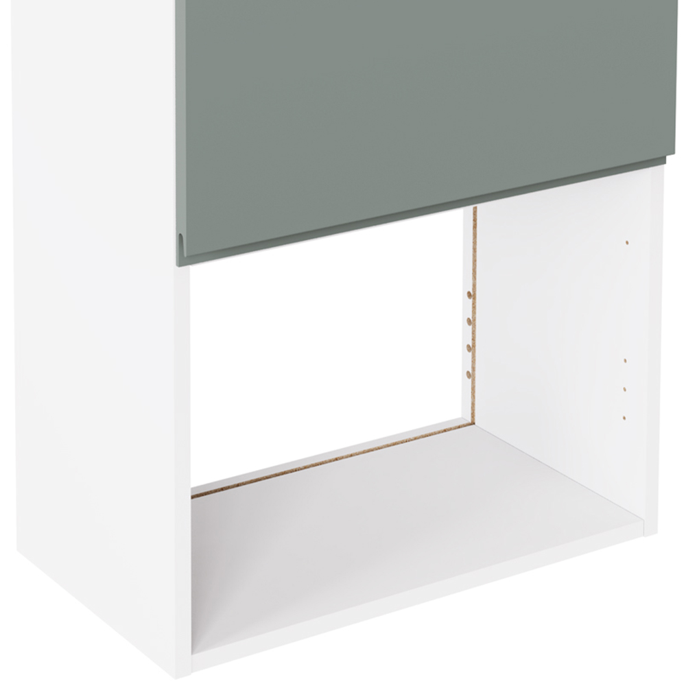 Kitchen Kit J-Pull Sage Green Microwave Wall Unit 600mm Image 3