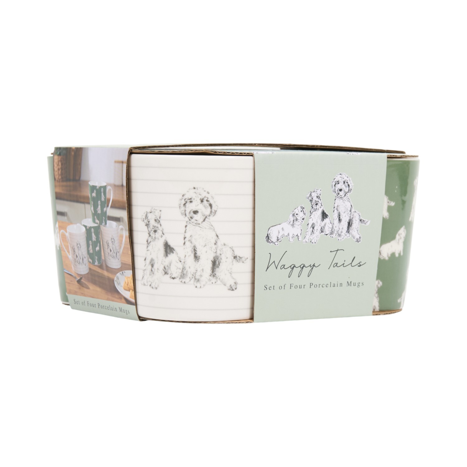 Pack of 4 Waggy Tails Conical Mugs Image 2