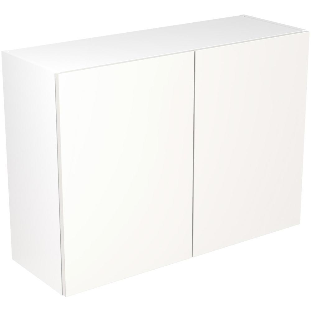 Kitchen Kit Slab Gloss White Flatpack Wall Kitchen Cabinet 1000mm Image 1