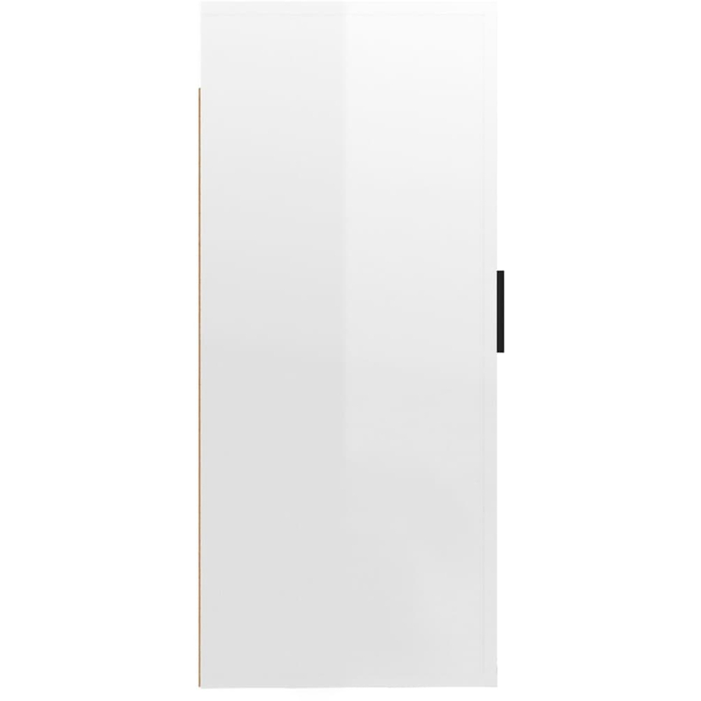 vidaXL Single Door High Gloss White Wall Mounted TV Cabinet Image 6