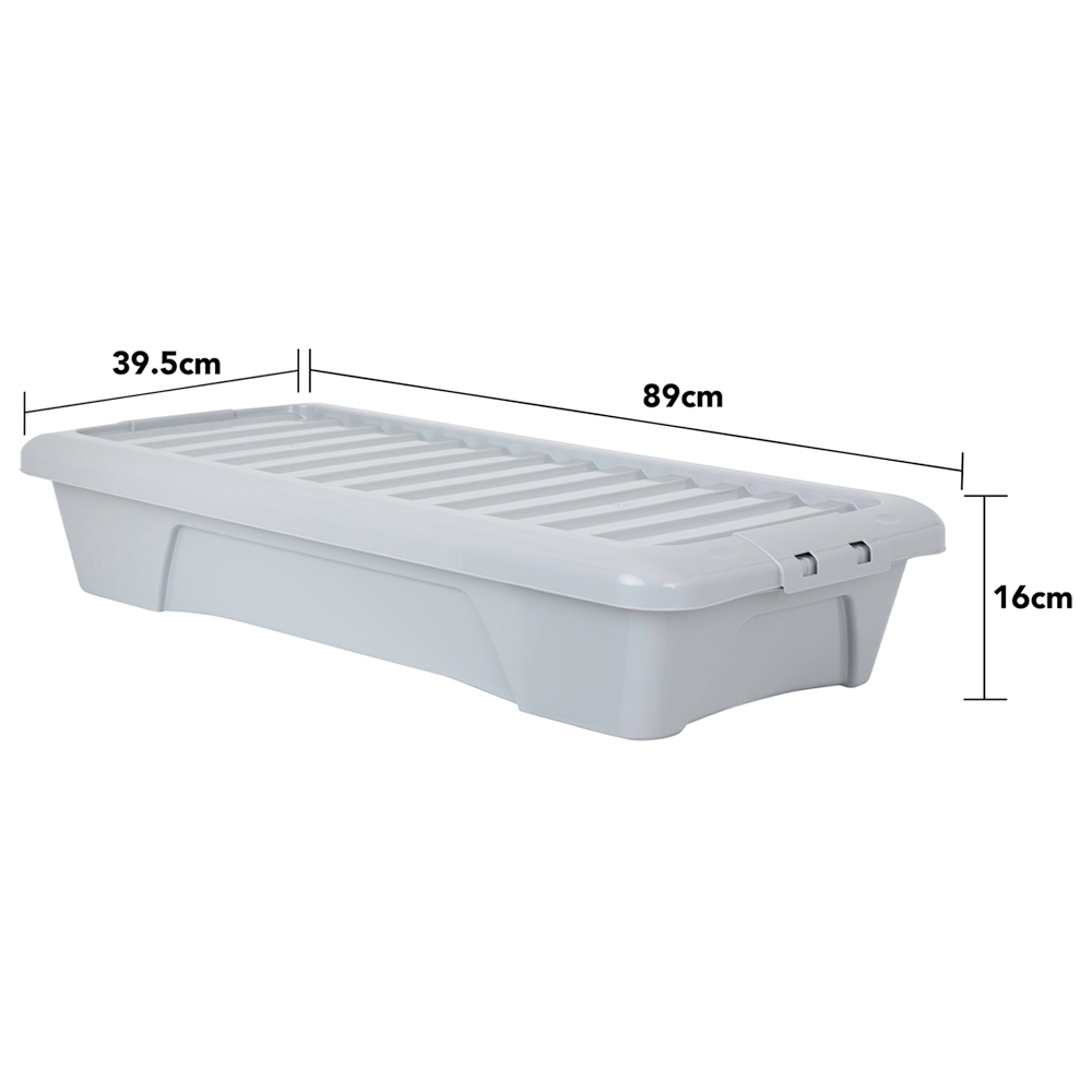 Wham 35L Soft Grey Home Upcycle Storage Box with Lid 5 Pack Image 6