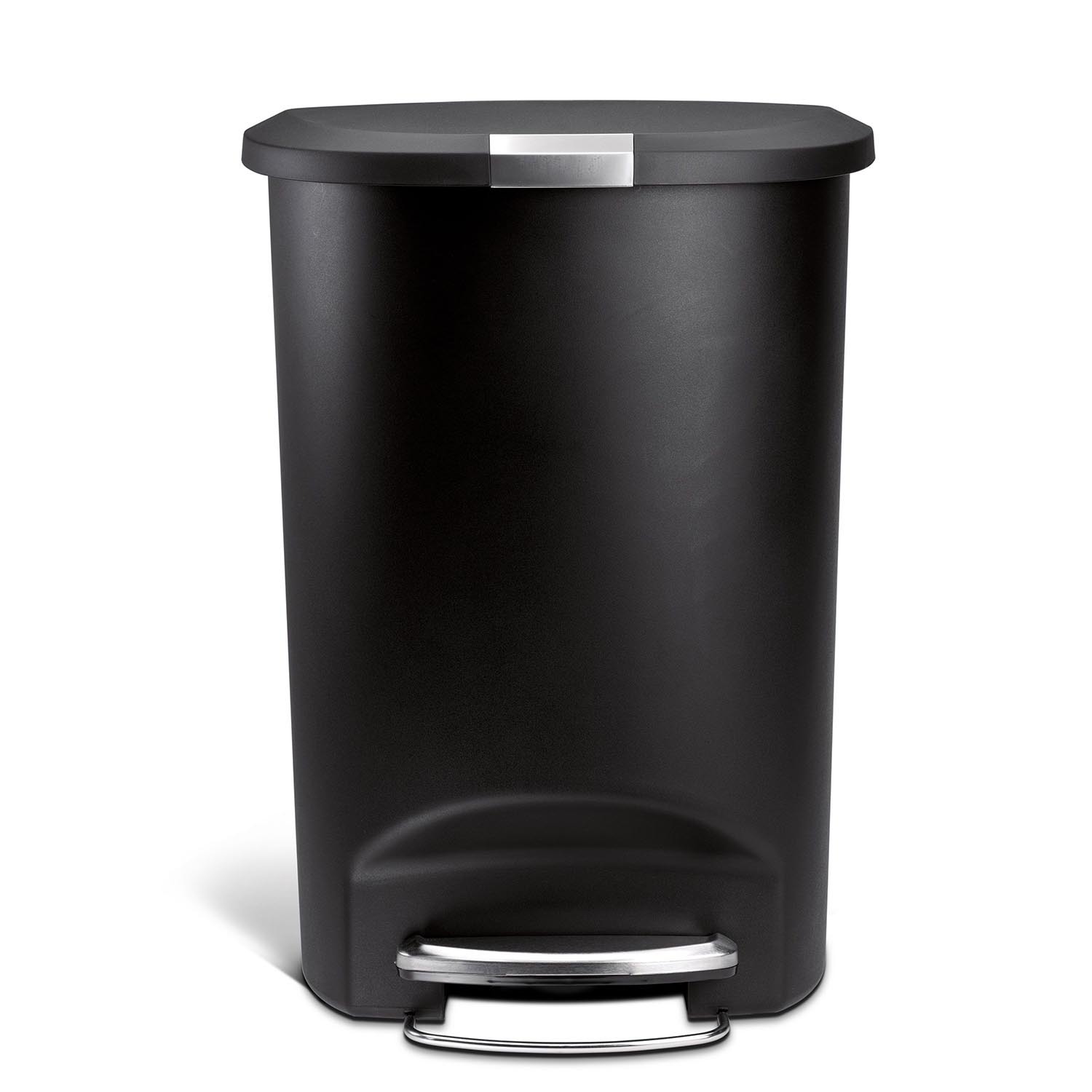 Simplehuman Black Plastic Semi Round Pedal Bin 50L Image 3