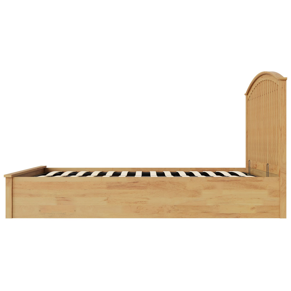 GFW Madrid Double Oak Wood Ottoman Bed Image 4