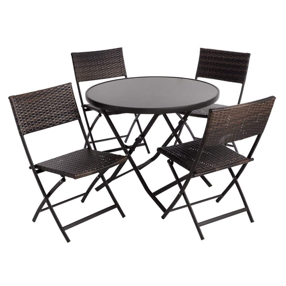 Wilko Palma Rattan Effect Garden Four Seat Set Image 2