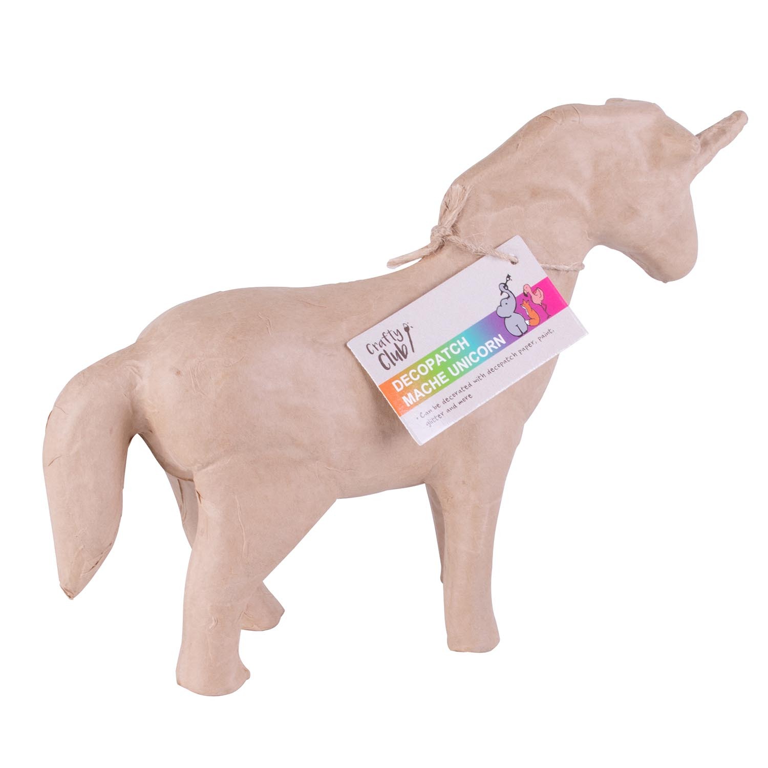 Crafty Club Decopatch Mache Unicorn - Brown Image