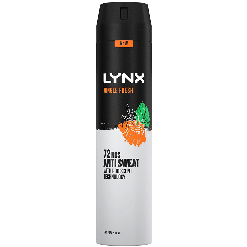 Lynx Jungle Fresh 72 HRS Anti-Sweat Anti-Perspirant Body Spray 250ml 6 Pack Image 2