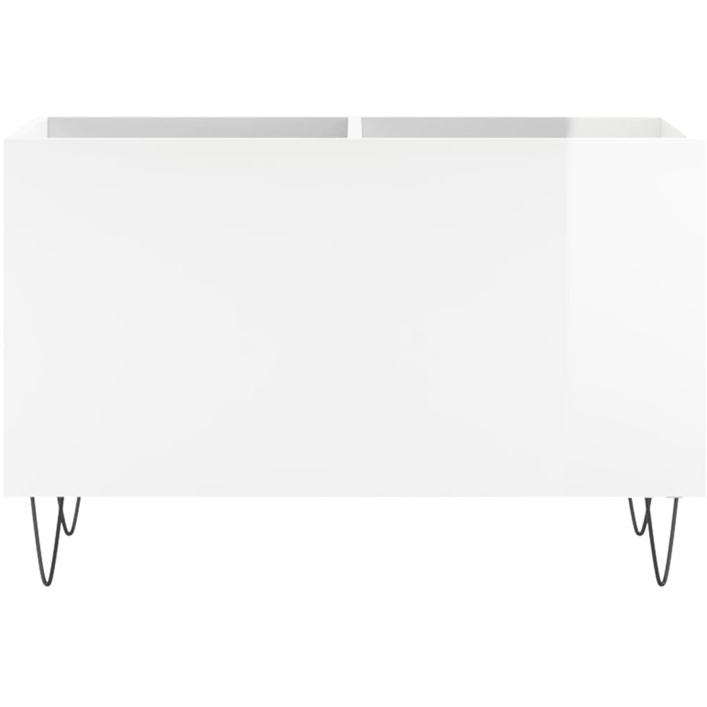 vidaXL High Gloss White Record Cabinet Image 4