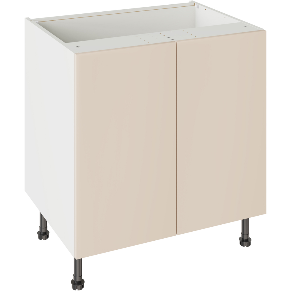 Kitchen Kit Slab Matt Cashmere Base Kitchen Cabinet Flatpack 800mm Image 1