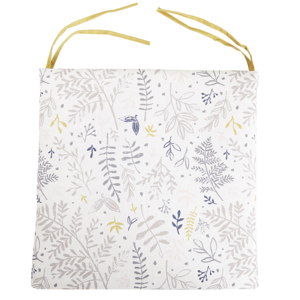 Wilko Outdoor Seat Pad Mustard Leaf Wilko