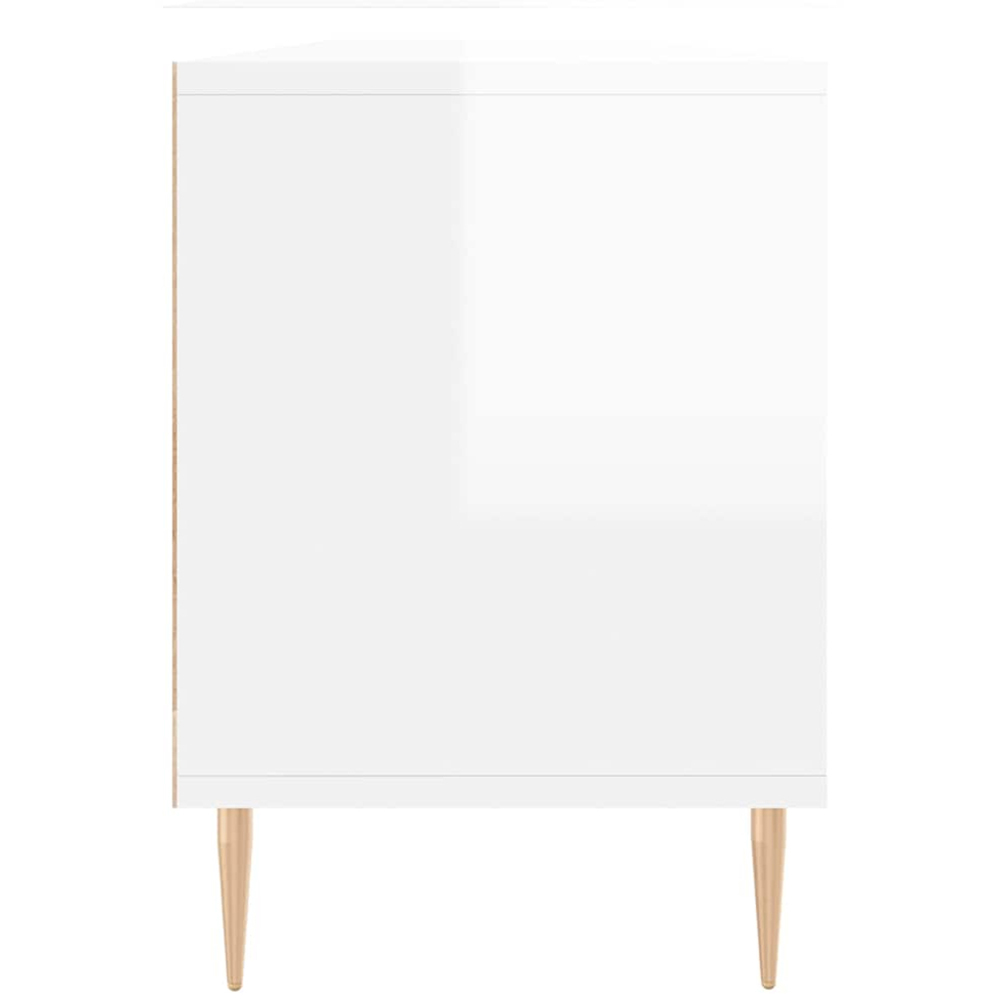 vidaXL 3 Door 3 Shelf High Gloss White TV Cabinet Image 7