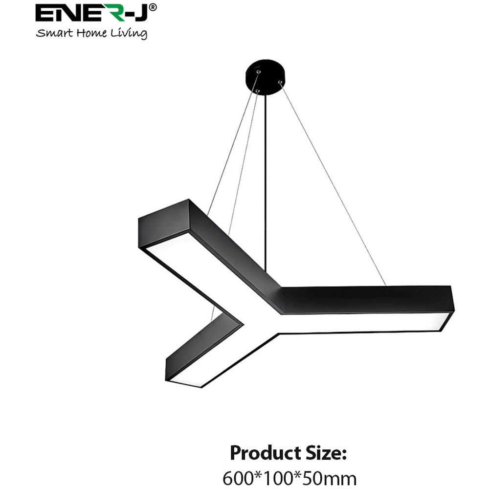 ENER-J Cool White LED 18W 6500K Hollow Y Shape Pendant Light Image 6