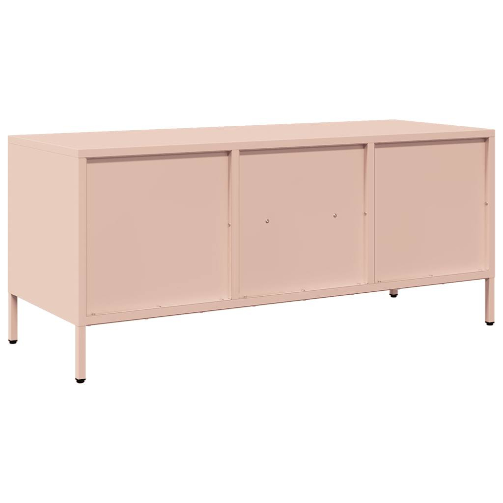 vidaXL 2 Drawer 2 Shelf Pink Cold-Rolled Steel TV Cabinet Image 5