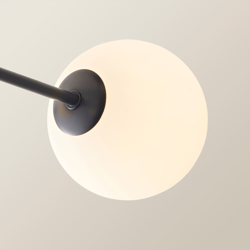 ValueLights Darla 4 Way Navy Frosted Globe Ceiling Light and Bulbs Image 4