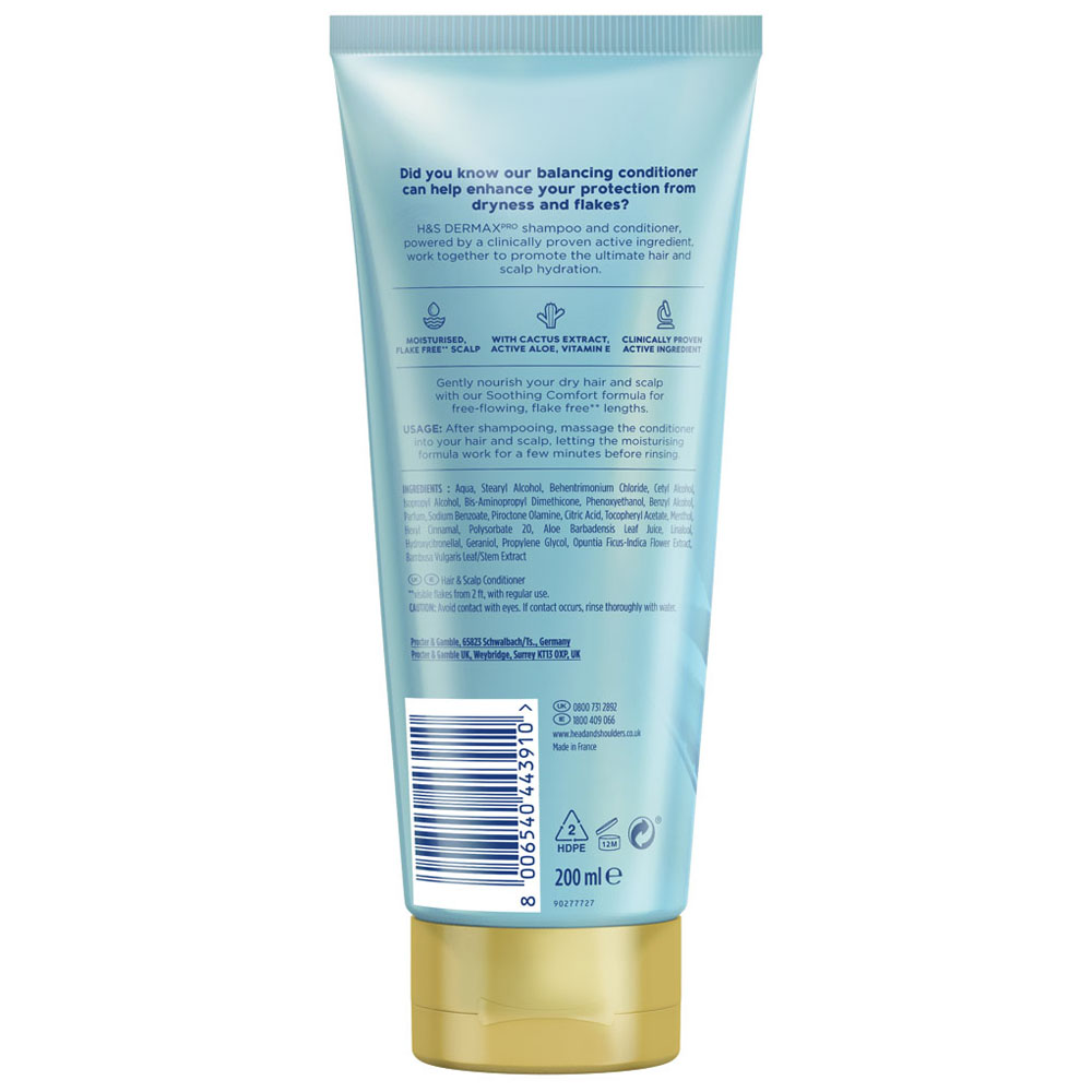 Head and Shoulders Dermaxpro Soothing Scalp and Hair Conditioner 200ml Image 2