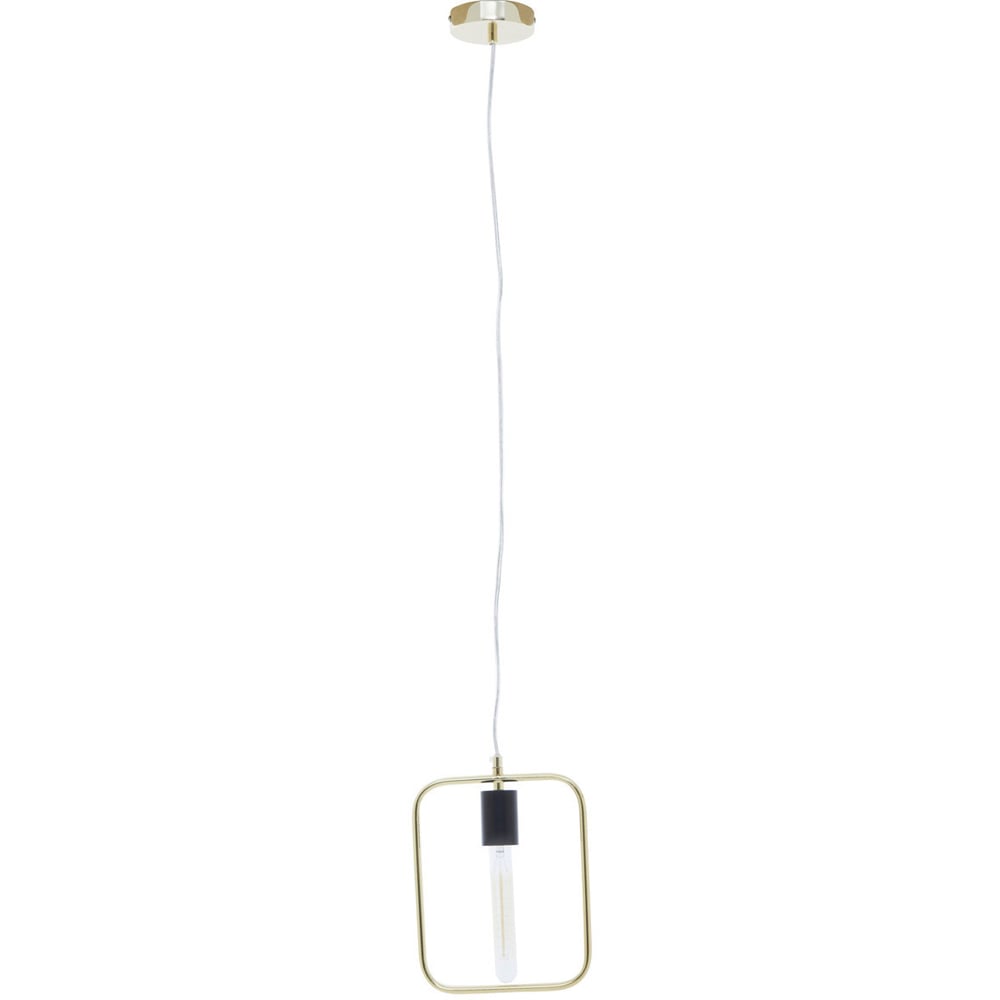 Premier Housewares Lavis Black and Gold Finish Pendant Light Image 1