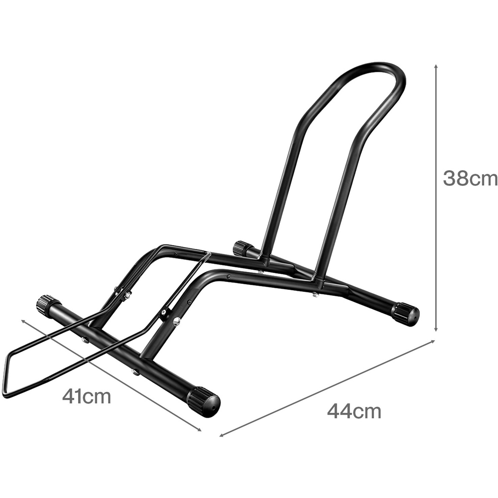 Monvelo Black Carbon Steel Adjustable Indoor Floor Bike Rack Image 9