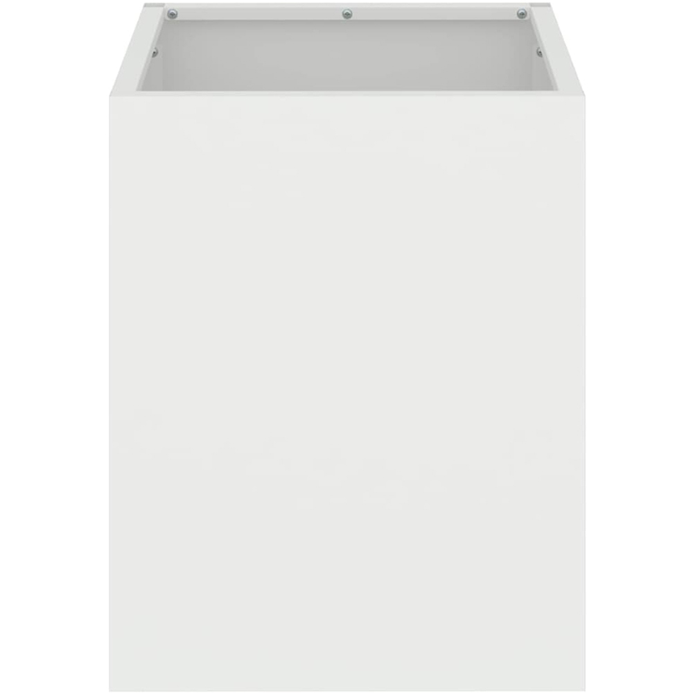 vidaXL White Cold Rolled Steel Garden Planter 40 x 32 x 32cm Image 4