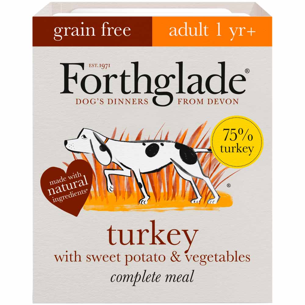 Forthglade Turkey Sweet Potato and Vegetable Grain Free Dog Food 395g Image 1