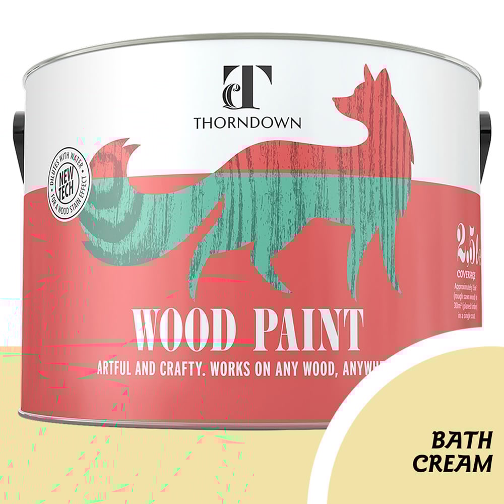Thorndown Bath Cream Satin Wood Paint 2.5L Image 4