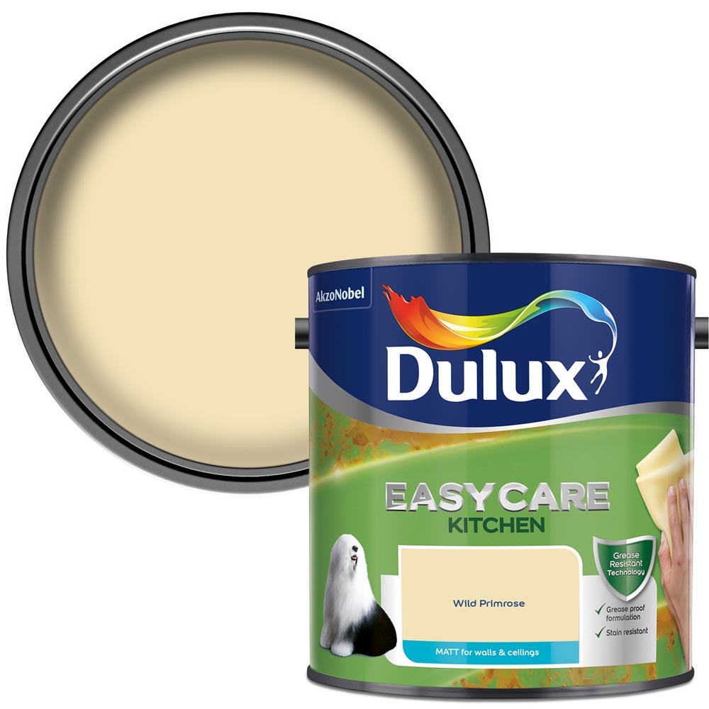 Dulux Easycare Kitchen Wild Primrose Matt Emulsion Paint 2.5L Wilko
