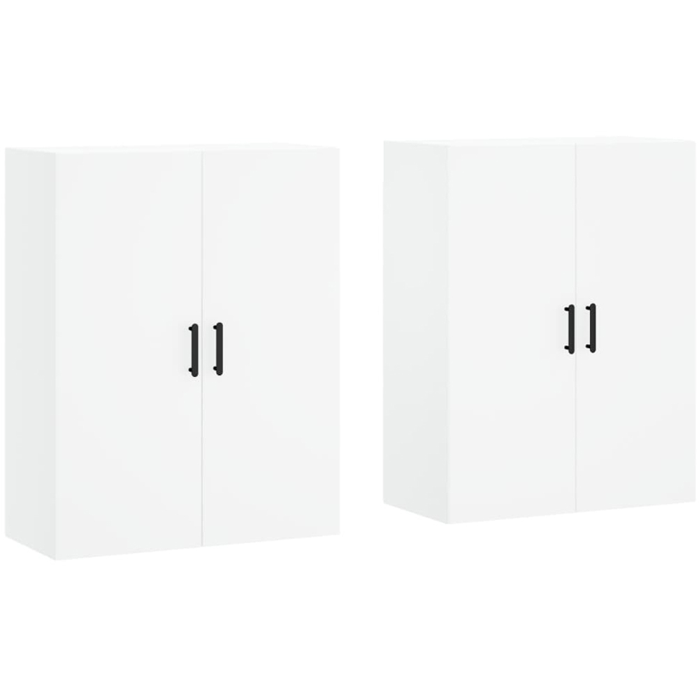 vidaXL 2 Door White Wall Mounted Cabinet 2 Pack Image 2