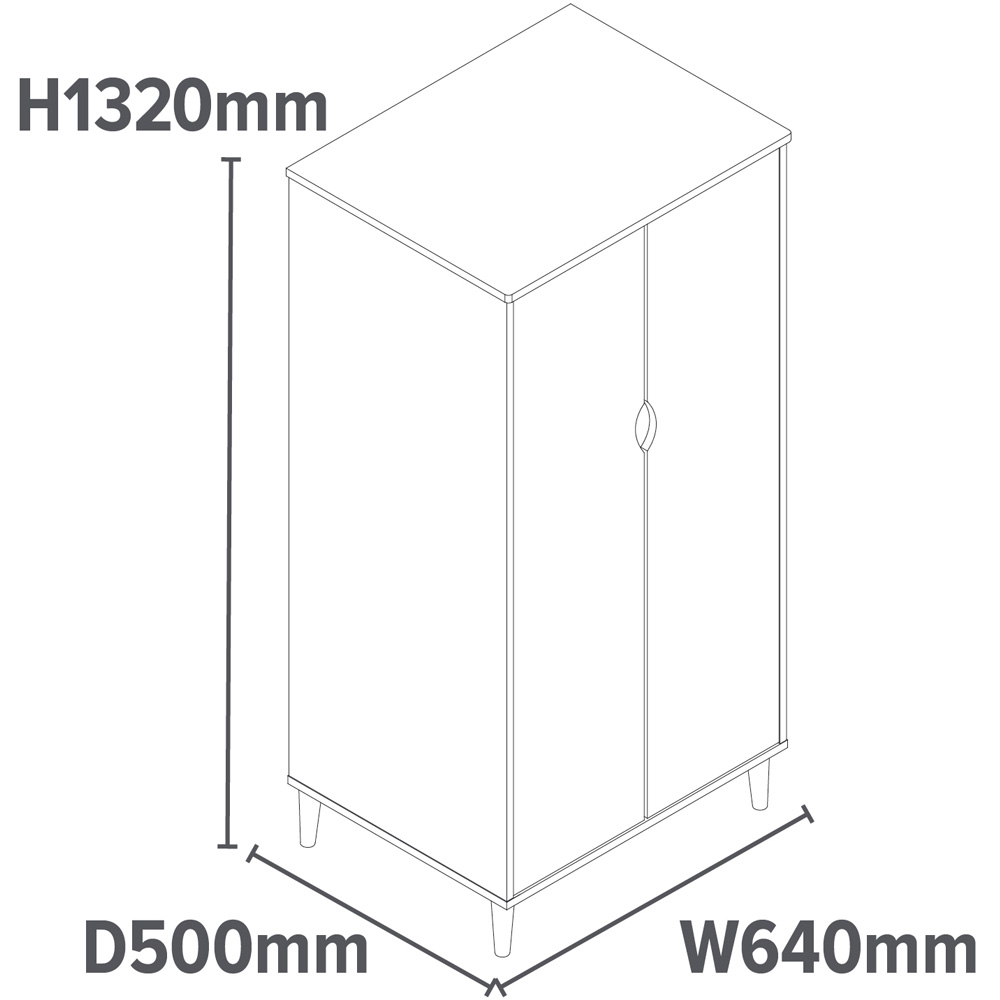 Liberty House Toys 2 Door White Kids Wardrobe Image 9