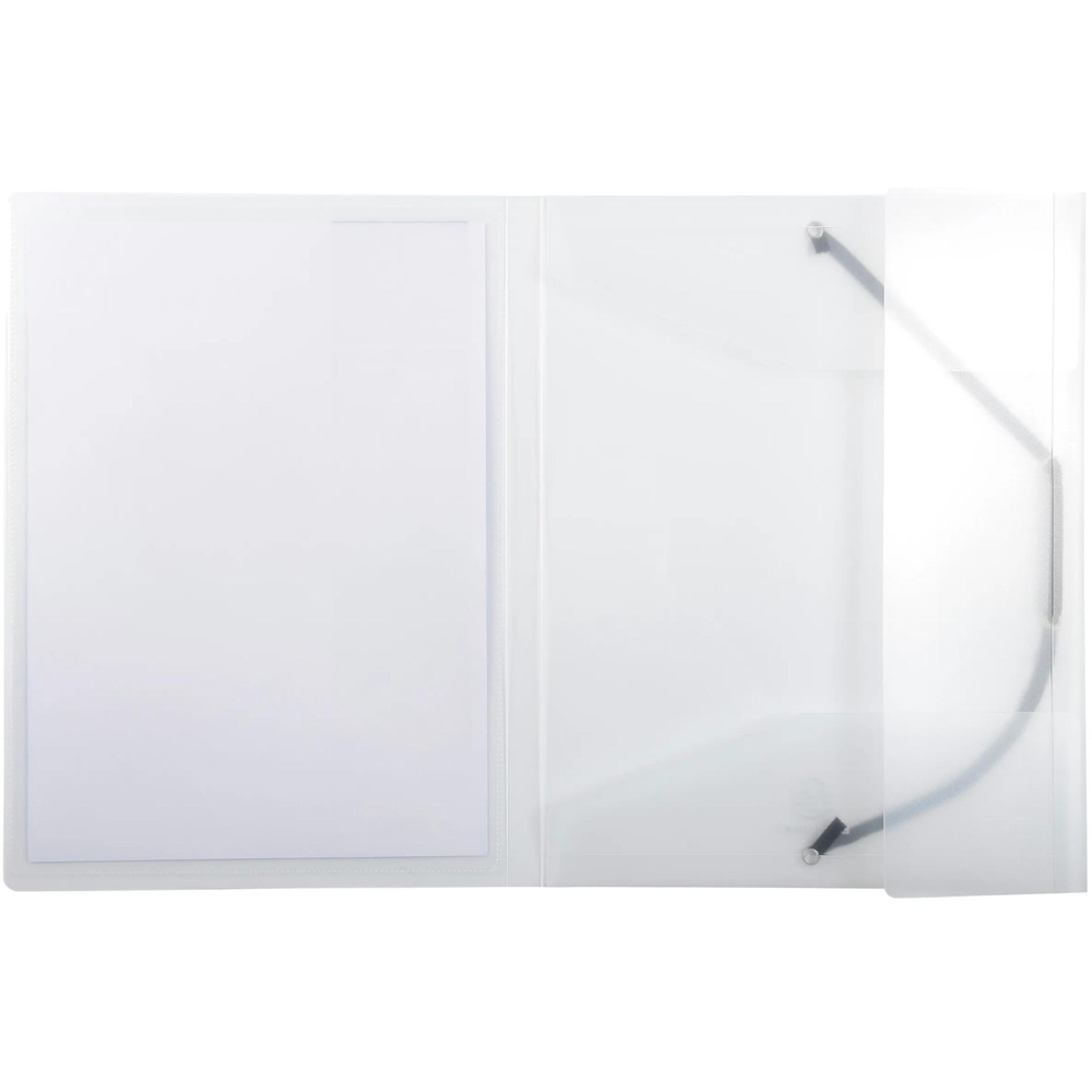 Exacompta Elasticated Frosted 3 Flap Folder with Front Pocket 25 Pack Image 3