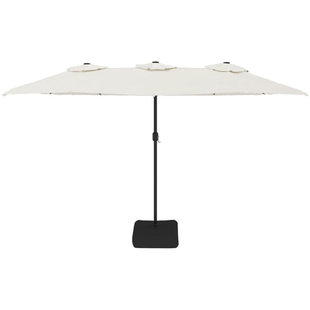 vidaXL White LED Double Head Parasol 4.5 x 2.6m Image 3