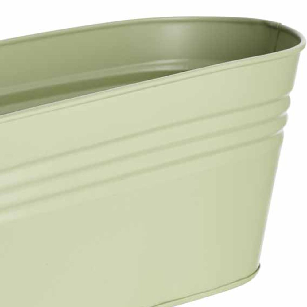 Single Wilko Metal Tin Trough Planter in Assorted Colours Wilko