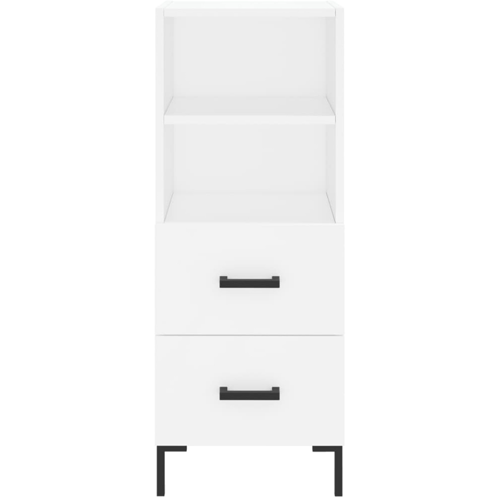 vidaXL 2 Drawer 2 Shelf White Sideboard Image 6