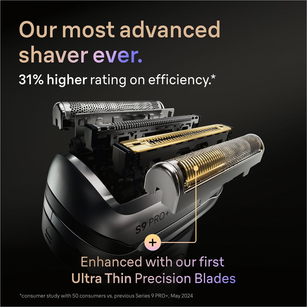 Braun Series 9 PRO Plus 9670CC Black Pro SensoAdapt Electric Shaver with SmartCare Centre Image 3