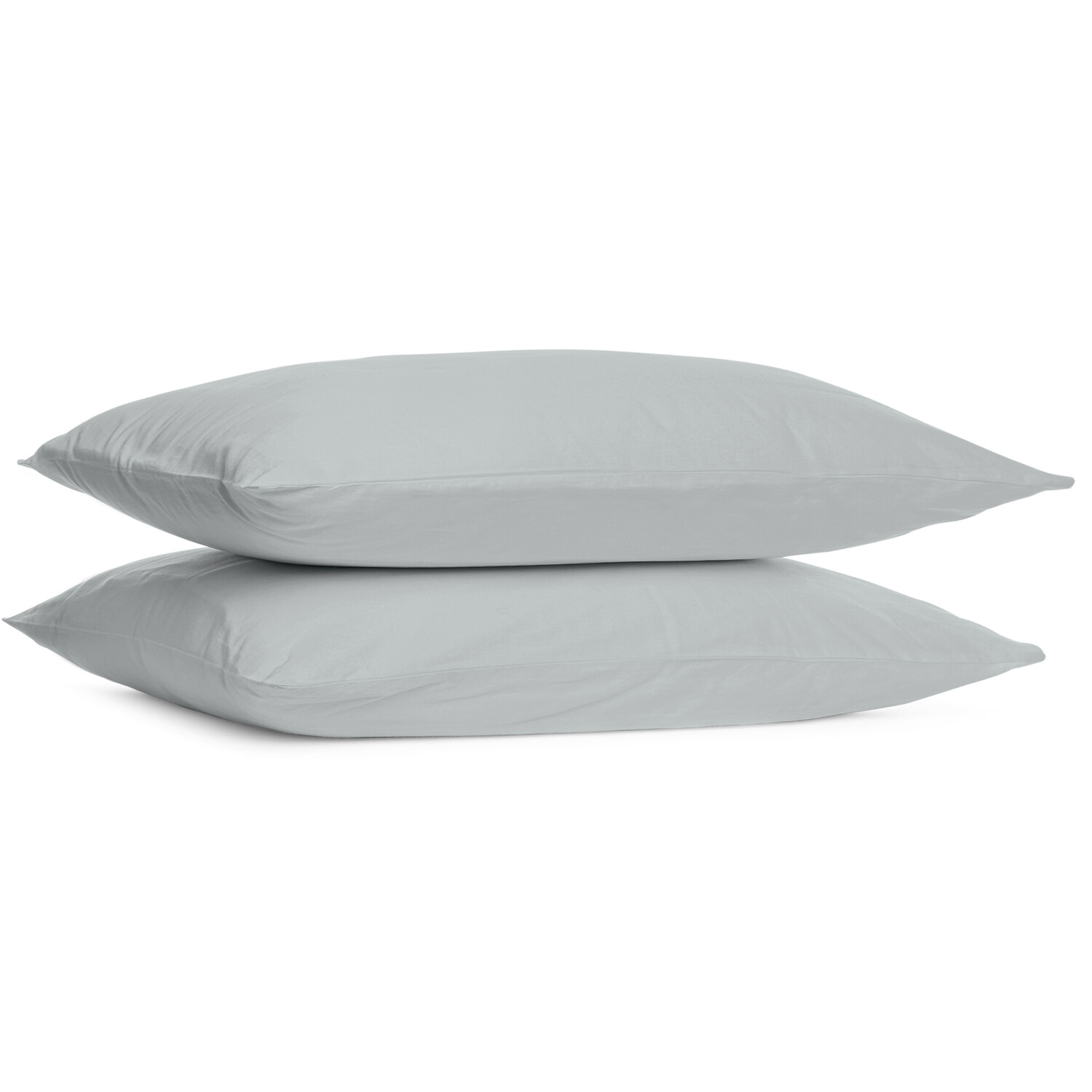 Pack of 2 Polycotton Oxford Pillowcases - Silver Image