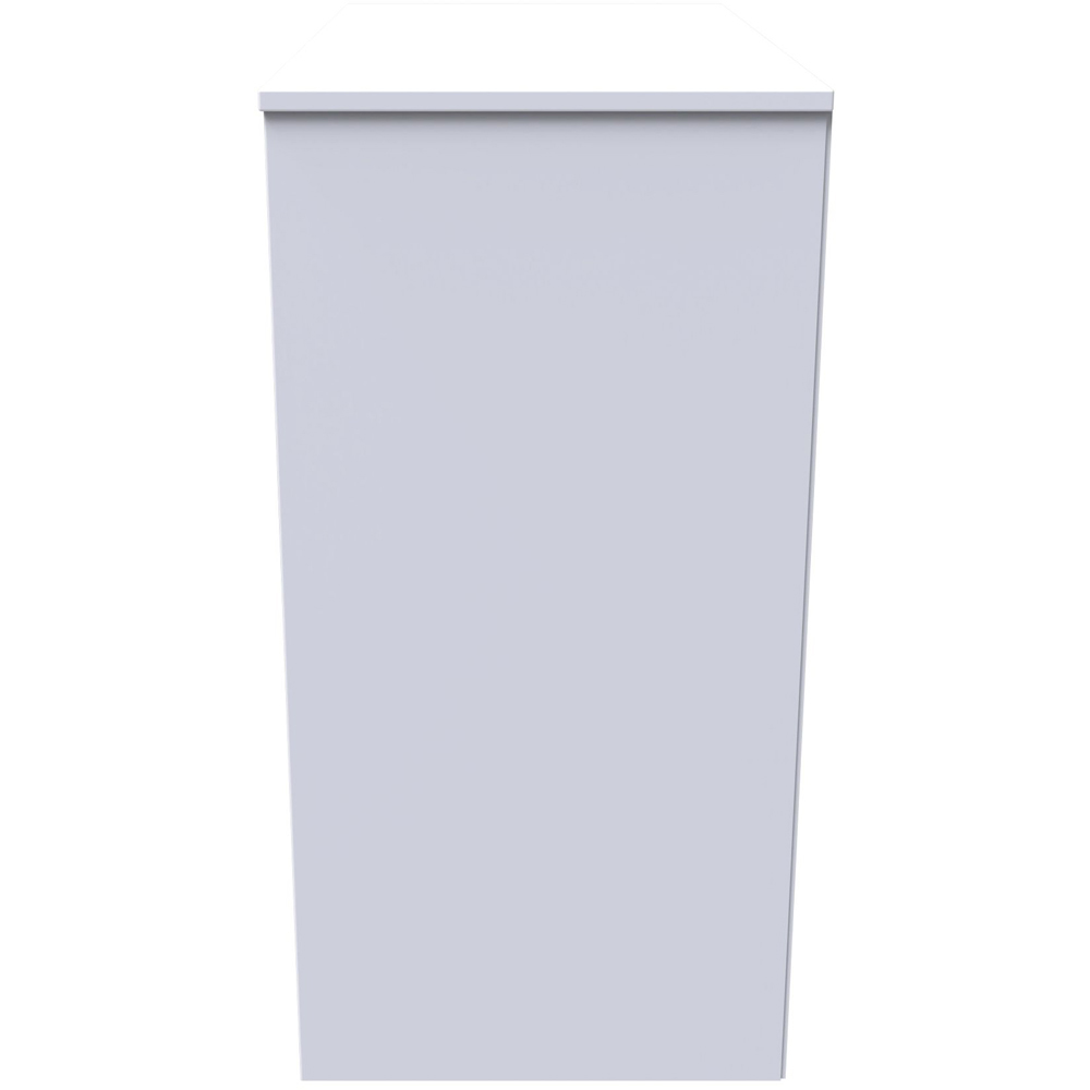 Crowndale Monaco 3 Drawer Grey Gloss and White Deep Chest of Drawers Ready Assembled Image 4