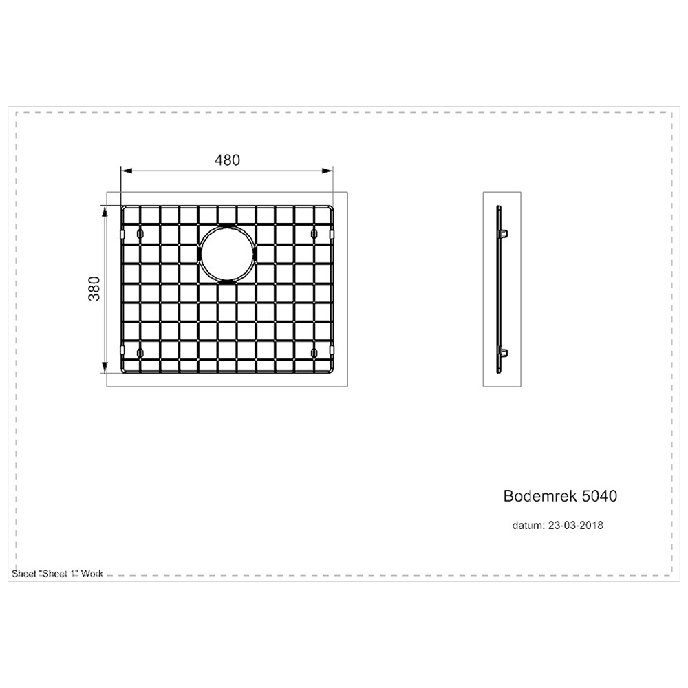 Reginox R 3007 Gunmetal Bottom Grid 480 x 380mm Image 3