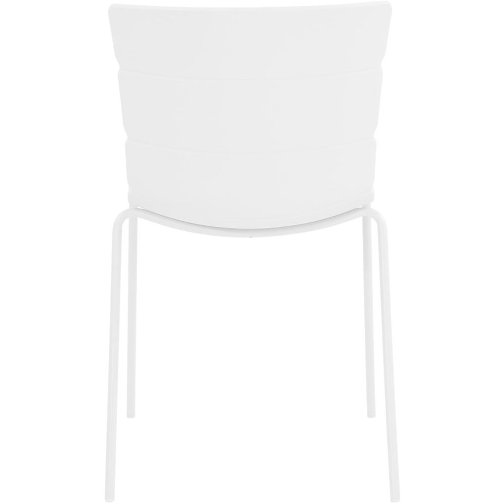 Core Products Bali Set of 2 White Plastic Kitchen Chair Image 7