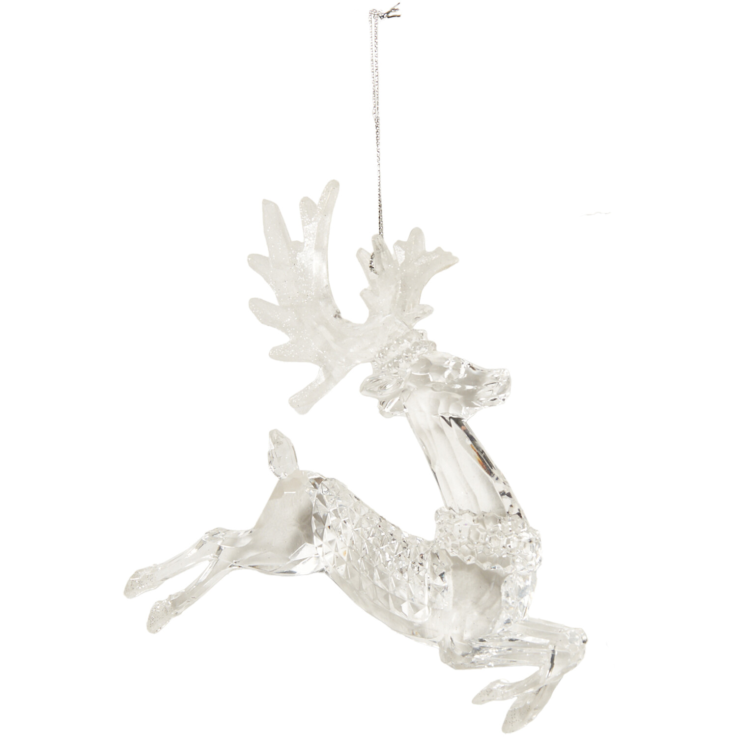 Dazzling Acrylic Reindeer - Silver Image 2