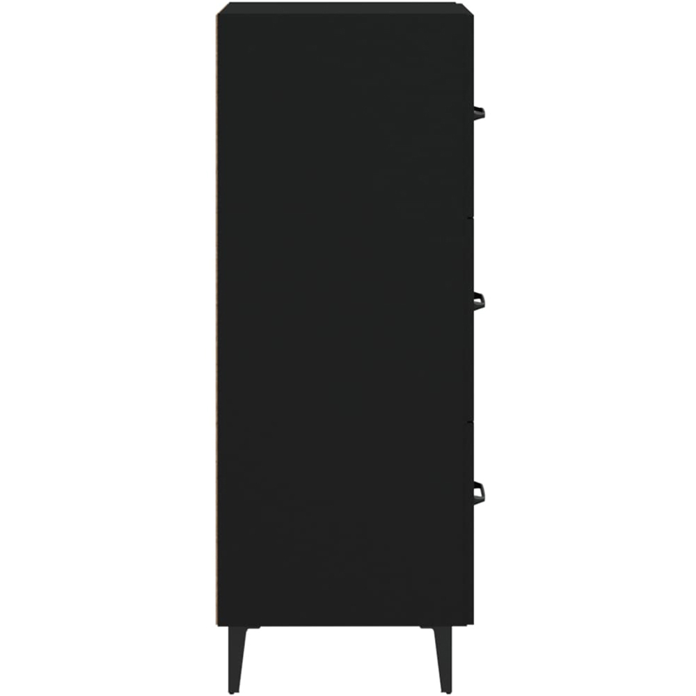 vidaXL 3 Drawer Black Wooden Sideboard Image 6