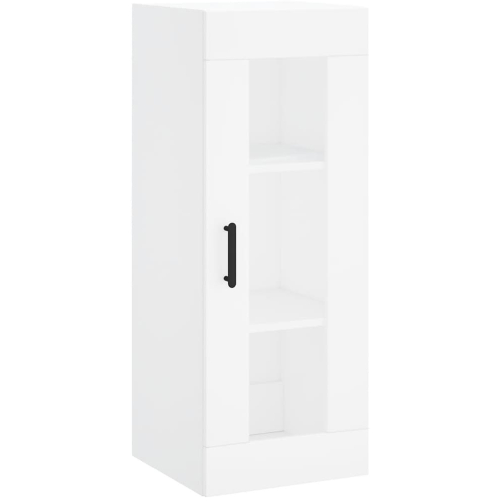 vidaXL Single Door 6 Shelf White Highboard Image 5