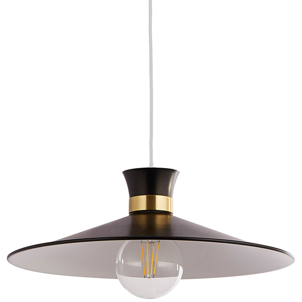 Lighting Collection Daniels Black Ceiling Lamp Shade Image 1