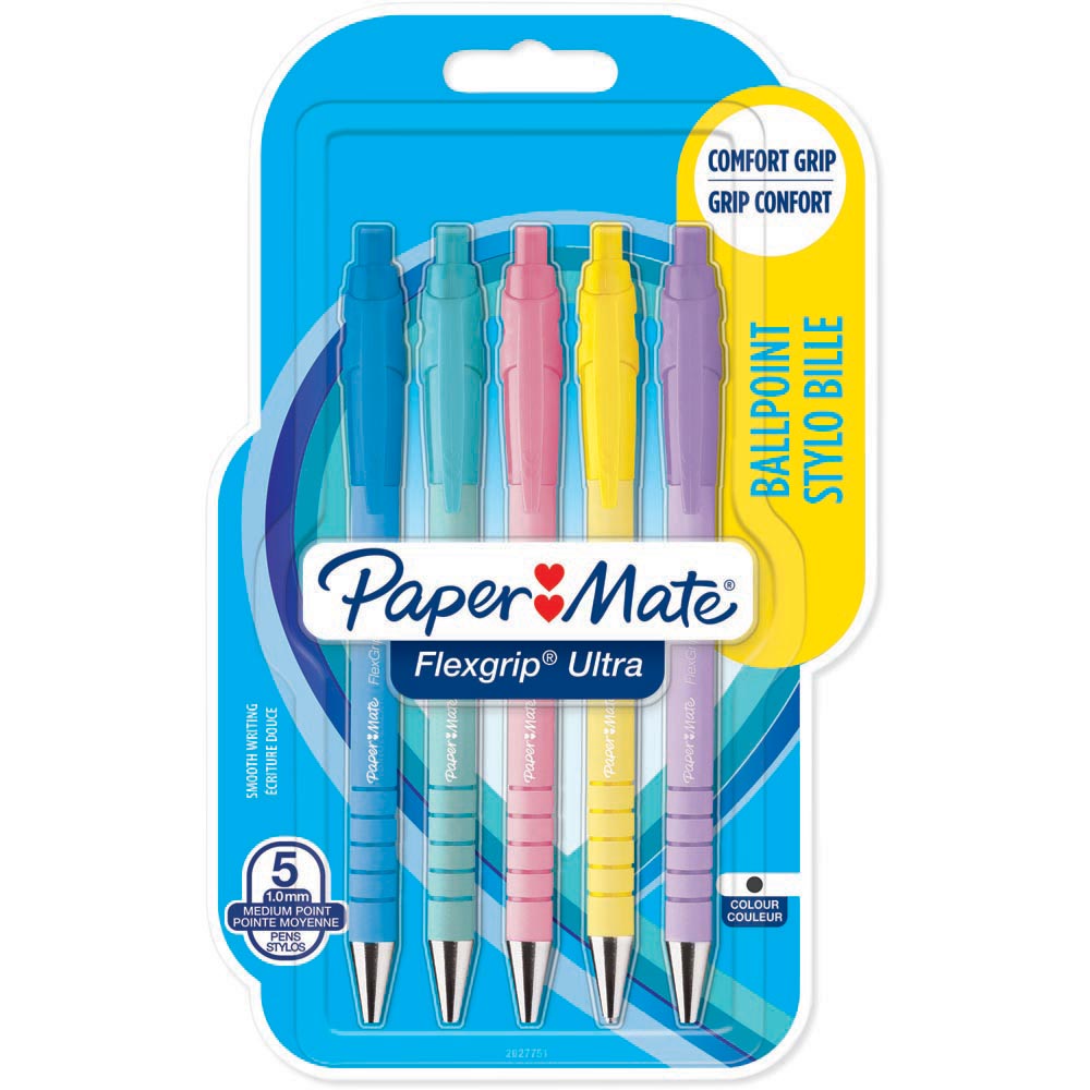 Papermate Flexgrip Pastel 5 Pack Image 1