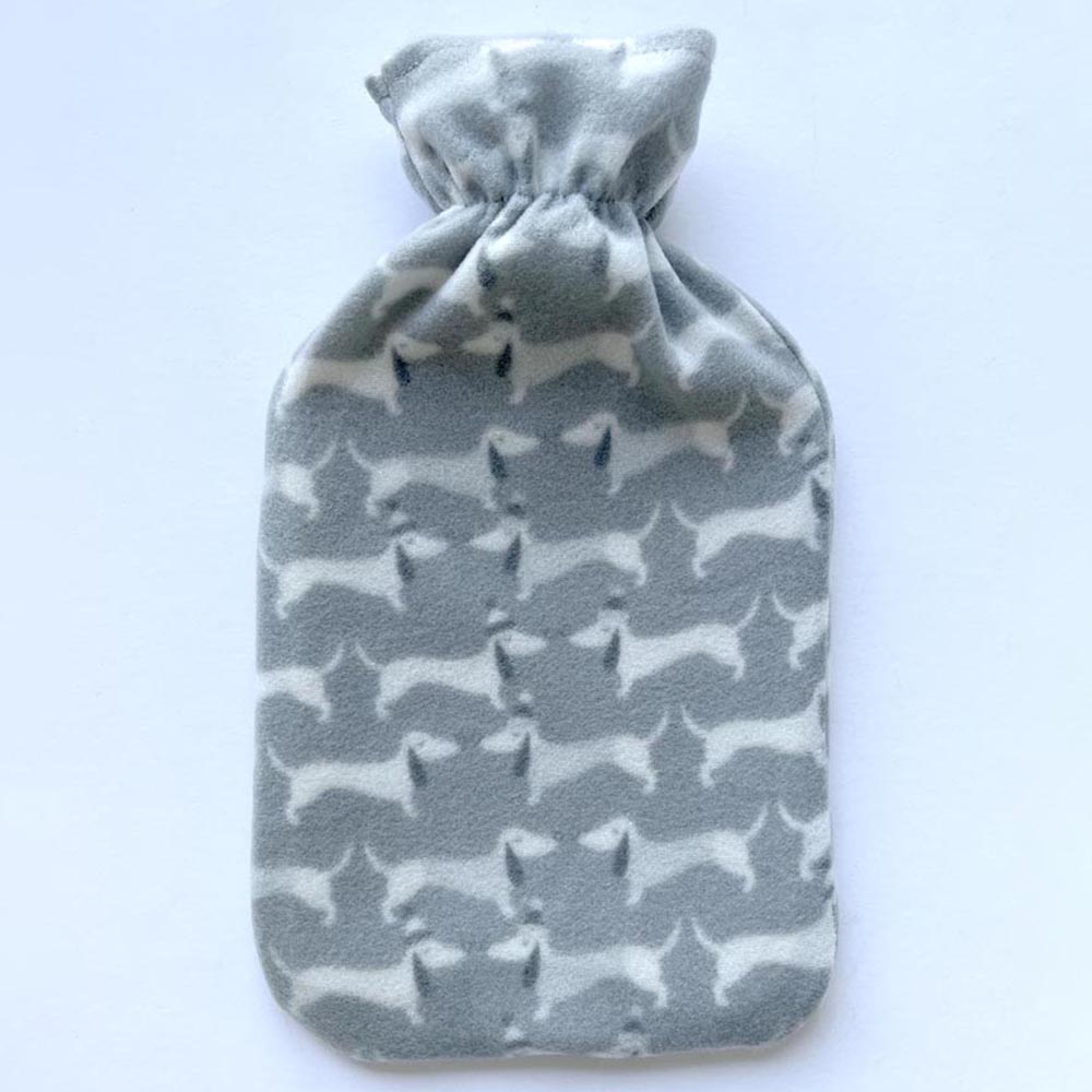 Wilko Sausage Dog Hot Water Bottle with Fleece Cover Image 2