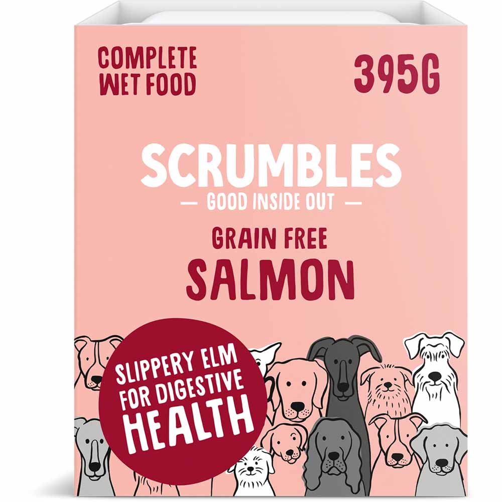 Scrumbles Wet Dog Food Salmon 395g Image 1