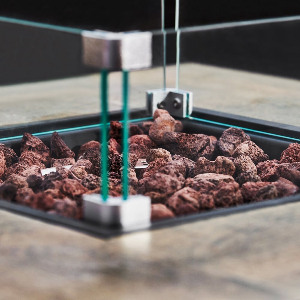 Teamson Home Square Steel Ceramic Propane Gas Fire Pit 31 inch Image 5