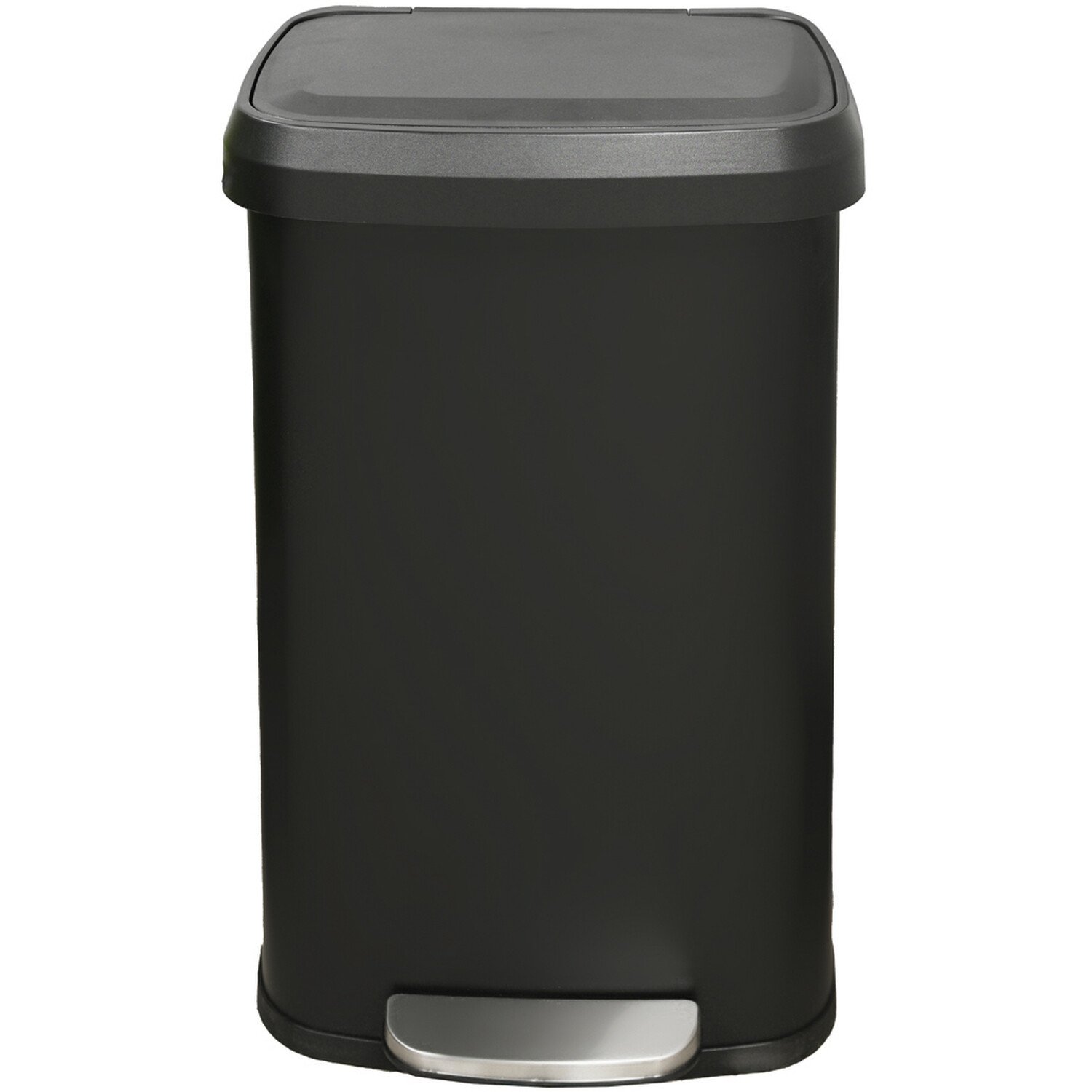 Living Solutions 50L Retro Bin Black Image 1