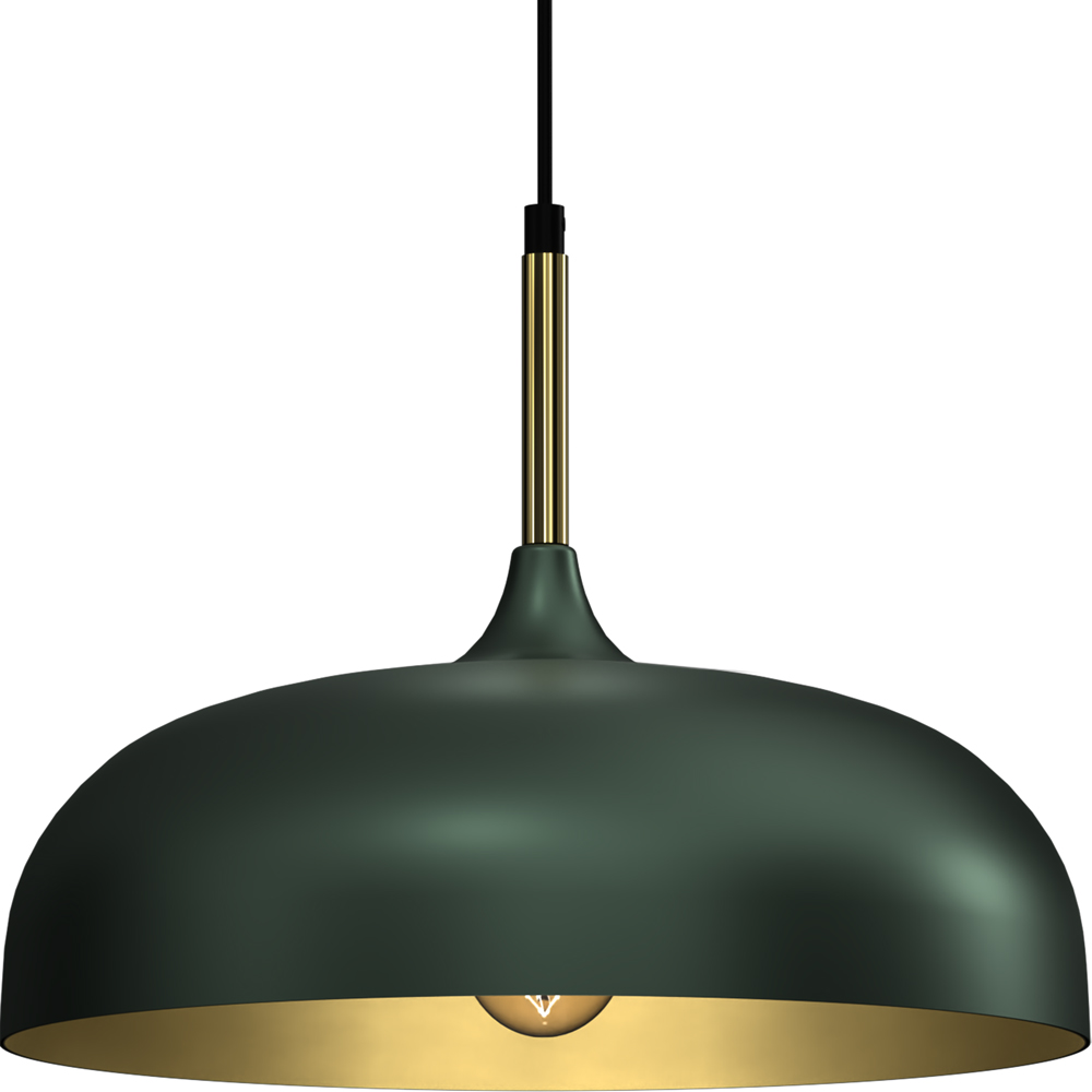 Milagro Lincoln Green and Gold Pendant Light Image 3