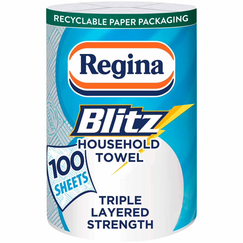 Regina Blitz Kitchen Towel Single Roll 3 Ply Image 1