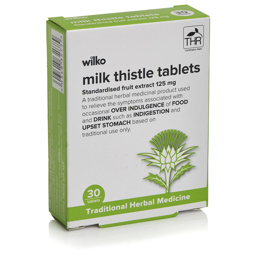 Wilko Milk Thistle Tablets 30 pack Image